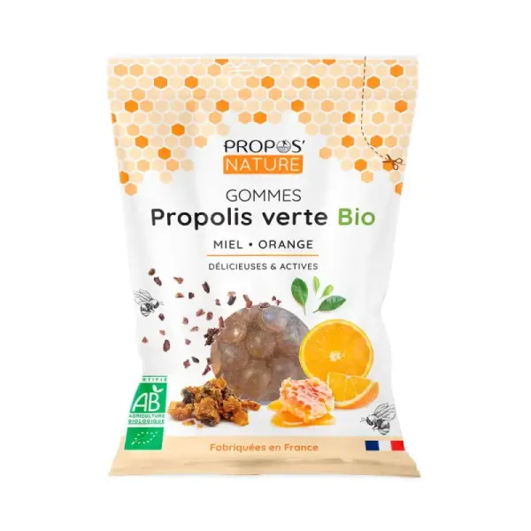 Gommes Propolis verte, Miel Orange bio